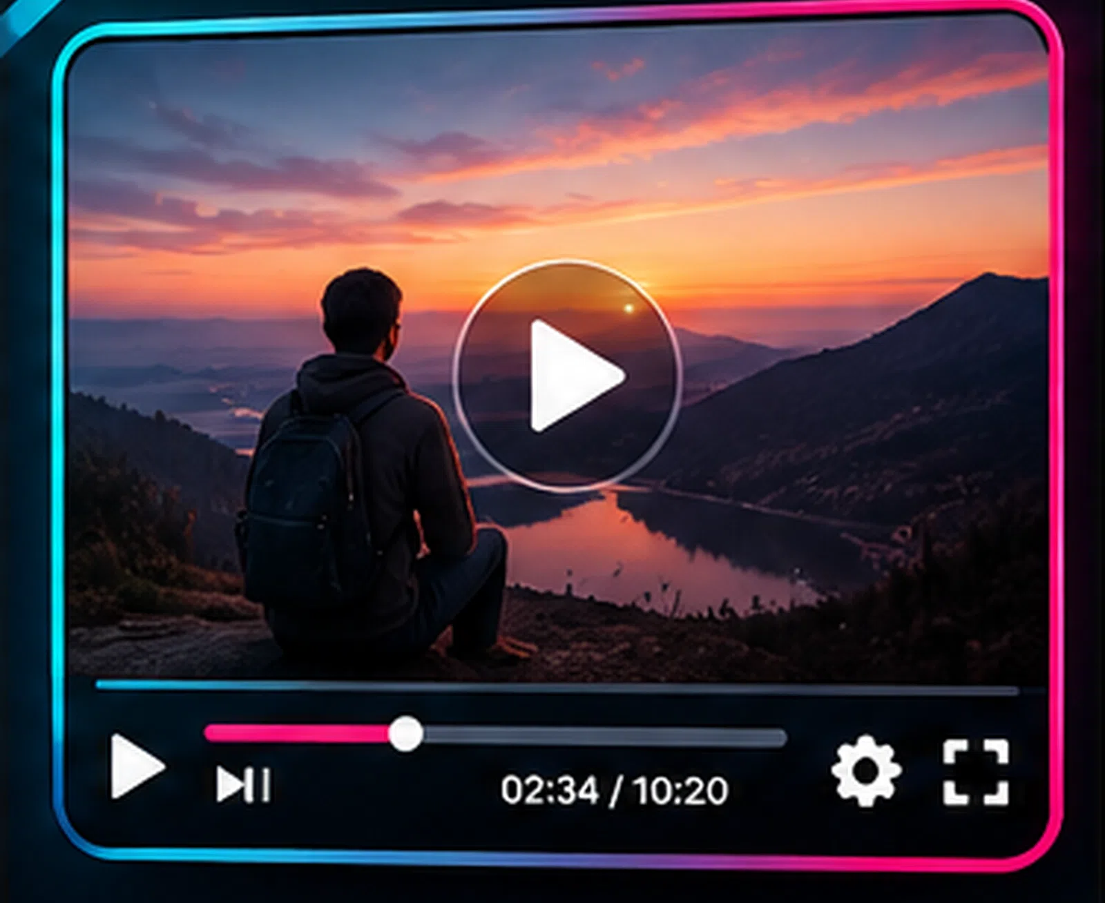 a 3D video player art